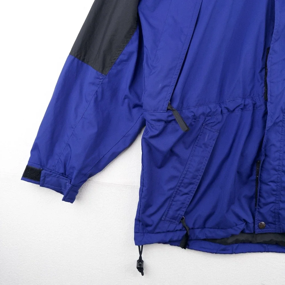 90's Vtg The North Face Mens S Royal Blue Black Hydrenaline Packable Hood Jacket